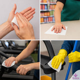 Tazza TAZZAWP1200 Wet Wipes - Bulk 4 x 1200 Ct, Durable Pre-Saturated Cleaning Gym Equip Wipes. 1 penny a wipe!
