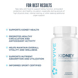Revive MD Kidney Support Supplement for Men & Women - Kidney Cleanse Detox & Repair Capsules Support Overall Health & Function - Vegan-Friendly, Gluten-Free, & Soy-Free (135 Vegetarian Capsules)