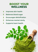 PURA VIDA MORINGA Organic Moringa Leaf Powder, Premium 100% Leaf Powder Single Origin - USDA Organic Moringa Oleifera, Perfect for Smoothies & Recipes, 8 oz