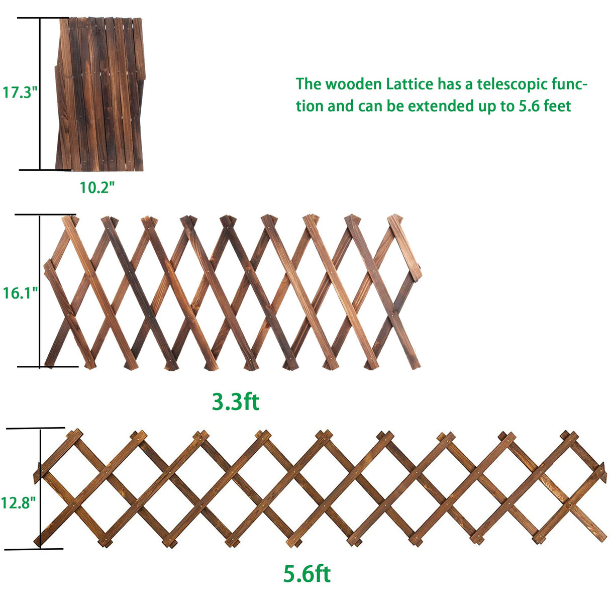 2Pack Expandable Wooden Lattice Wall,Plant Garden Trellis for Climbing Plants Outdoor, Plant Vertical Rack Wall Decor Indoor