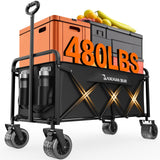 300L Wagons Carts Foldable Collapsible with Big All-Terrain Beach Wheels