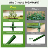 MQHUAYU Cucumber Trellis for Raised Bed,U-Shape Garden Trellis for Climbing Plants Outdoor, Metal Arch Vegetables Trellis, Plant Support for Vine (Green, 63" Lx21.6 Wx47.2 H-Large)