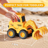 Olbyefly Construction Toys for 2 3 4 5 6 + Year Old Boys Kids Toddlers Girls, Sandbox Excavator Toy Trucks Construction Truck Toys Vehicles Bulldozer Road Roller Toy Christmas Birthday Gifts for Boys