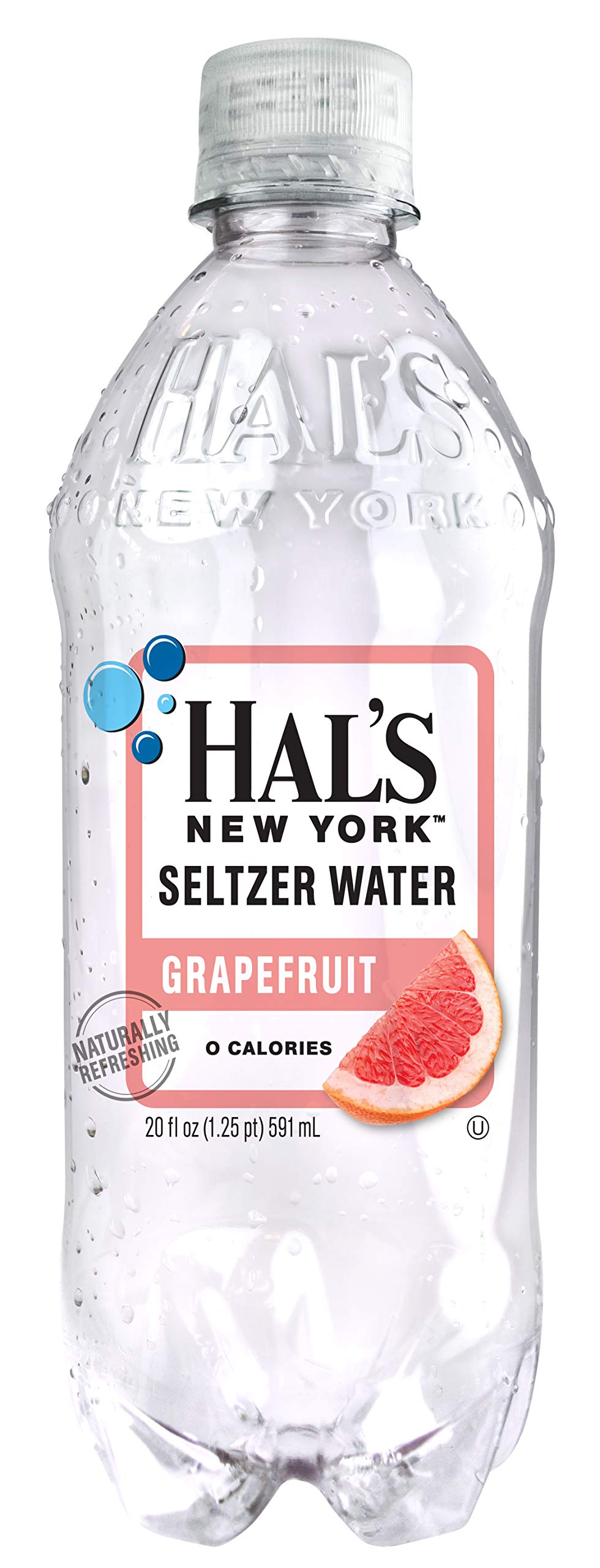 Hal's New York Seltzer Water Variety Flavor Pack, 20 ounces (24 Pack)