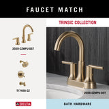Delta Trinsic (1-Pack) Hand Towel Holder Champagne Bronze Towel Racks for Bathroom Wall Square Towel Ring Holder for Bath Towel Hanger for Kitchen, Bathroom Accessories 759460-CZ