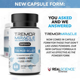 Real Science Nutrition Tremor Miracle Capsules - Essential Tremor Herbal Capsule Supplement for Hands, Legs, Feet, Head Tremors