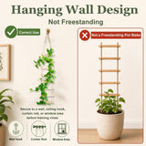 Wooden Ladder Plant Trellis for Climbing Plants – 6ft Extra Tall Indoor & Outdoor Hanging Wall Wooden Trellis Garden Plant Support, Easy to Install for Vines, Ivy, Pothos, Potted Plants