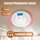 smoke detector smoke and carbon monoxide detector，smoke alarm，CO Detector smoke detector, Carbon Monoxide Alarm,5 Year Battery OperatedLCD Display and Sound Warning for Home, Bedroom, Kitchen，(3 Pack)