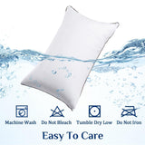 JOLLYVOGUE Pillows Standard Size Set of 2, Cooling and Firm Pillows with Oeko-Tex Certified Down Alternative Filling for Side, Back, and Stomach Sleepers, Hotel Collection
