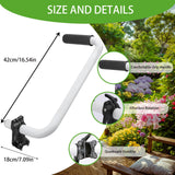 Yeoman Handle, Yeoman Weedeater Handle Extension with Bracket Clamp, Ergonomic Trimmer Grip for Lawn Care, Landscaping, Yard Trimming (Silver)
