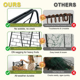 50"x17" A-Frame Cucumber Trellis for Raised Bed, Heavy Duty All-Metal Support for Climbing Plants, Cucumbers, Tomatoes & Beans, Easy Assembly, with Bonus Shears & Accessories, 1 Pack, Black, YOBAZAN