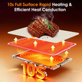 Warming Mat for Food with Heat Resistant Pad, 36"x16" Food Warmer Mat for Countertop Food Warmer Custom Temperature Settings 10H Timer Portable Heating Pad for Parties Buffets Holiday Home Use (Beige)