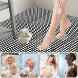 Interlocking Floor Tiles 12x12 Inch, 12 Pack Soft PVC Non-Slip Drainage Tiles with Holes for Bathroom, Pool Deck, Gym, Garage, Kitchen & Wet Areas, Easy Splicing Anti-Fatigue Mat (12)