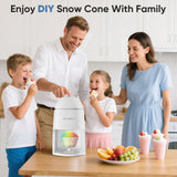 StrongBear Snow Cone Shaved Ice Machine, Electric Ice Shaver Slushie Machine, Snowcone Maker for Kids Birthday Party, House Warming Gifts New Home Decor, Best Christmas Gift Ideas, White