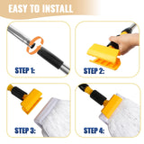 2 Pack 20oz Heavy Duty Commercial Industrial Cotton Mop Replacements Head with Long Handle, Loop-End String Wet Mop Refills, Applies to Garage, Workshop and Warehouse Floor Cleaning