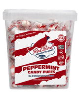 Red Bird Soft Peppermint Puffs, Soft Mints Individually Wrapped, 52 oz Tub