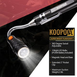 Telescoping Magnetic Pickup Tool Set, Inspection Mirror Telescoping, LED Flashlight, Cool Gadgets for Men, Stocking Stuffers, Gifts for Dad, Husband, Kids, Boyfriend, Magnet Stick(Red)