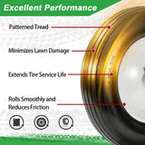 LTNICER (2-Pack) Fits 4.80/4.00-8, 3.50/2.50-8, 4.00-6, 4.00-8 Wheelbarrow Wheels,14.5" Wheelbarrow Flat Free Tire, with 3/4" & 5/8" Bearing,3" Hub for Garden Cart Trolley Wagon Lawn Mower