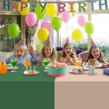 12 Pack Sage Green and Brown Plastic Tablecloth for Rectangle Tables, Safari Baby Shower Disposable Table Cover, Mallard Duck Camo Table Cloth for Jungle Forest Christmas Picnic Woodland Party Decor