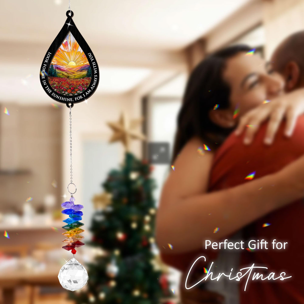 GIFTELIX Suncatcher Look for Me in The Sunshine - Sympathy Gift for Loss of Loved One - Grief Gifts - Heaven Funeral Keepsake - Gift for Women Daughter Friend Sister