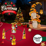 QZZP Solar Bee Garden Gnomes with LED Lantern – Waterproof Stacked Outdoor Decor for Yard, Patio – Unique Gnome Gift for Women, Mom, Grandma (Christmas Decor, Outdoor Statues)