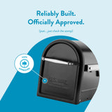 Architectural Mailboxes Chadwick Galvanized Steel Post Mount Mailbox, 8950B-10, Black, Medium Capacity