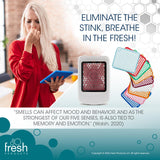 Fresh Products ourfresh 2 Air Freshener Replace Metered Aerosol with Dry Fragrance 30 Day Use Medium Sized Spaces Light Activated Battery Operated Refill Reminder White Dispenser 1 pk