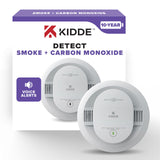 Kidde Smoke & Carbon Monoxide Detectors, 10-Year Battery Powered & Hardwired, Voice Alerts