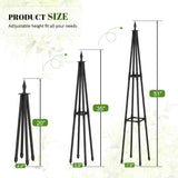 Alisisfores 4 FT Obelisk Trellis for Climbing Plants, Black