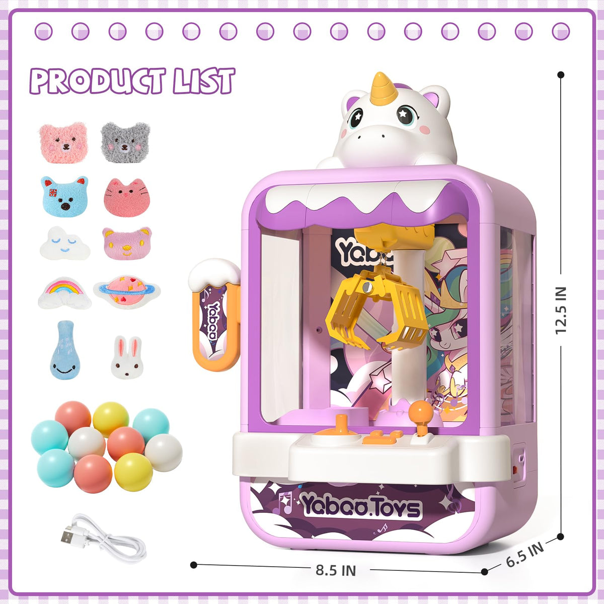 Claw Machine for Kids Girl, Vending Machines Toys for Girls 3 4 5 6 7 8