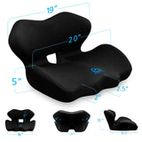 Ergonomic Memory Foam Seat Cushion for Office Chair, Car Seat, Gaming Chair, Dining Chairs| Sciatica, Tailbone & Coccyx Pain and Pressure Relief | Lumbar & Lower Back Support | Orthopedic Design
