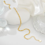 KYAYE 14K Gold Anklets for Women Gold Ankle Bracelet for Women Singapore Chain Mimics Gentle Ripples Singapore Ankle Bracelets for Womens