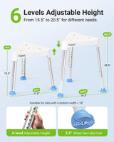 FULLOT Space-Saving Triangular Shower Chair for Elderly and Disabled, 400 lbs Adjustable Shower Stool Seat with Stable-Bracing, Non-Slip Bathtub Chair, Tool-Free Assembly, FSA/HSA Eligible