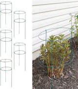 MTB Supply 5 Pack 36" x 18" Peony Double Ring Plant Support,Plant Support Stakes for Tomatoes Peony Lily Rose Plant Support Rings Peony Cages for Outdoor Plants Flowers Vegetables