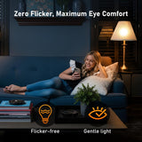 Hompavo LED Flame Light Bulbs - Realistic Flickering Fire Effect Bulb with Glass Shell, E26 Base for Halloween Christmas Home Indoor Outdoor Decor - 6 Pack