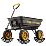 CAMMOO 10 Inch No-Flat Tires 600 lb Garden Dump Cart 4 Cu.Ft.