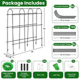 OTOSUNNY 72"x72" Garden Arch Trellis for Climbing Plants, Black