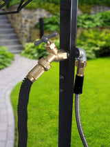Artigarden Garden Hose Holder Stand with Brass Spigot Faucet Freestanding