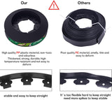 Mars Villa Landscape Edging, 4‘’ Tall 100FT Garden Border Edging Kit with 99 Anchoring Spikes, Decorative Flexible Lawn Edging Cover 75㎡ for Lawn, Yard, Flower Bed (Black, 4IN, 100FT)