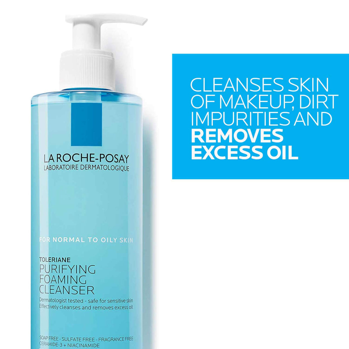 La Roche-Posay Toleriane Purifying Foaming Facial Cleanser, 13.52oz