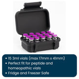 3ml Vial Case for Peptide Vials | Rugged Fridge and Freezer Safe Case