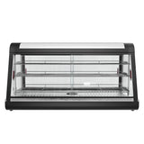 Countertop Food Warmer,Three Tier Commercial Warmers for Food Display, Glass case, with LED Lighting Removable Shelves Pastry for Buffet Restaurant L35'' x W19'' x H25''