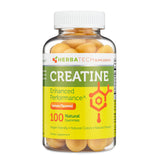 Herbatech Supplements Creatine Monohydrate Gummies for Men and Women (100 Count, Large Bottle Size, 5,000 mg) Natural Chew Bulk Size Made in The USA