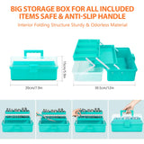 Cake Decorating Supplies Tools Kit: 358 pcs Baking Accessories with Storage Case - Piping Bags and Icing Tips Set - Puffs Christmas Cookie Cutters Cupcake Set for Beginners or Professional, Mint Green