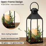 Decorative Metal Lanterns Indoor Outdoor, Set of 3 Outdoor Candle Holder