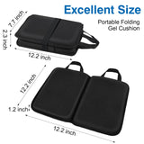 Handbanary Gel Seat Cushion (16.5" x 12") – Portable & Foldable Travel Cushion for Airplane, Stadium, Camping, Movies, & Garden – Relieves Sedentary Pain, Supports Long Sitting Periods