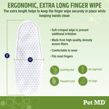 Pet MD Dog Ear Finger Wipes - with Eucalyptus & Aloe Vera for Dogs - 50 ct