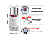 iLAN TRV Thermostatic Radiator Valve, Replacement Head Only, Chrome & White