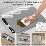 Jripae Warming Mat for Food, Fast Heating Silicone Electric Warming Tray with Heat Resistant Pad Protects Table,7 Level Temp, 8H Timer, Portable & Rollable Food Warmers for Parties Buffet, Daily Use