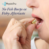 Physio Omega - Omega 3 Supplement - Sustainably Sourced - with DPA, EPA, and DHA - Burpless Fish Oil - 1 Pack